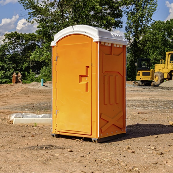 how often are the portable restrooms cleaned and serviced during a rental period in Tarpley TX